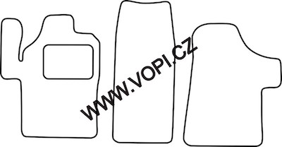 Koberec do kabíny Mercedes Vito / Viano obytné auto 2003 - 2010 Carfit 3 predné koberce (2968)